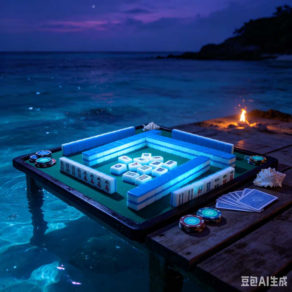 gradient green mahjong set